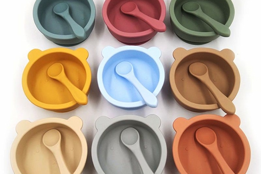 Bát ăn dặm cho bé silicone các loại review chi tiết